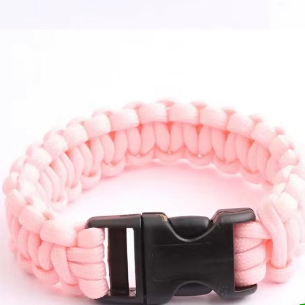 Pink Paracord Glow In Dark Bracelet